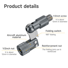 Load image into Gallery viewer, SANLIKE Fishing Net Pole Folding Joint 1/2inch 12mm Landing Net Fishing Rod Adapter Joints Connector Aluminum Alloy Fishing Tool