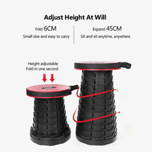 Load image into Gallery viewer, SANLIKE Outdoor Retractable Stool Folding Pocket Chair Portable Camping Accessories Convenient Fishing Plastic Chairs Foldable