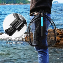 Load image into Gallery viewer, SANLIKE 0.64m Folding Fishing Landing Net Aluminum Fishing Hand Net Portable Lightweight Retractable Fishing Tools Accessories