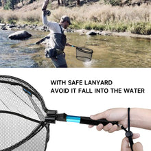Load image into Gallery viewer, SANLIKE Folding Fishing Landing Net Aluminium Alloy Fishing Hand Net Portable Lightweight Telescopic Fish Tool Accessories