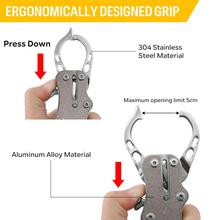 Load image into Gallery viewer, SANLIKE Fish Lip Grip Pliers Suit Multifunctional Fishing Lip Gripper Aluminum Alloy Grip Clip Line Cutter Hook Remover Tool