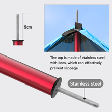 Load image into Gallery viewer, SANLIKE 2 Sets Red Tent Poles 1.9m Portable Aluminium Telescopic Adjustable Tarp Poles Outdoor Camping Awning Accessories