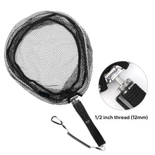 Load image into Gallery viewer, SANLIKE Ultralight Fishing Net 22cm Handle Landing Net EVA Grip With Safety Hook Portable Fishing Tackle Accessories