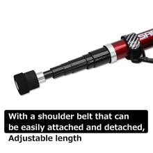 Load image into Gallery viewer, SANLIKE 3m Red Portable Fishing Net Carbon Long Handle Telescopic Collapsible Floor Pole Compact Belt Catch Fishing Net Pole