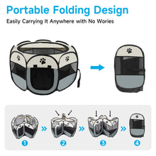 Load image into Gallery viewer, SANLIKE Portable Pet Playpen Small Dog Tent Crates Cage Indoor/Outdoor Pet Exercise Pen Tents Dog House Playground for Puppy Dog