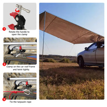 Load image into Gallery viewer, SANLIKE 2pcs Nickel-Plated Lron Knob Clamp On The Car Roof Frame And Twist Tightly Non-Slip Mat Tent Outdoor Camping Tools
