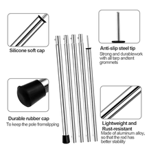 Load image into Gallery viewer, SANLIKE 2 Sets Tent Poles Waterproof Adjustable Tent Poles Easy To Assemble Awning Poles For Camping Tents Outdoor Accessories