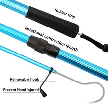 Load image into Gallery viewer, SANLIKE Stainless Steel Telescopic Fishing Hooks Saltwater Fishing Hooks Aluminium Alloy Pole Soft Rubber Grip Fishing Tools