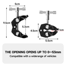 Load image into Gallery viewer, SANLIKE 2pcs Car Roof Tent Tarp Clamp with Climbing Clip Hook Heavy Duty Super Crab Clip for SUVs Camping Tarps Awnings Hanging