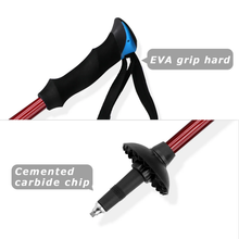 Load image into Gallery viewer, SANLIKE Single ultra-light trekking pole Non-slip walking pole Three sections adjustable carbon fibre trekking pole Walking pole