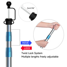 Load image into Gallery viewer, SANLIKE 2pcs Tarp Poles Stainless Steel Adjustable Anti Corrosion Tarpaulin Tent Pole Camping Hiking Outdoor Field Accessories