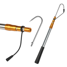 Load image into Gallery viewer, SANLIKE Telescopic Fish Gaff Pole with Stainless Sea Fishing Spear Hook Tackle Rubber Handle for Saltwater Offshore Tool
