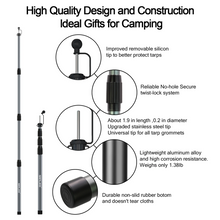 Load image into Gallery viewer, SANLIKE 2.5m Telescopic Tarp Poles Extendable Tent Poles Flysheet Pole Aviation Aluminum Shelter Support Rod Camping Hiking Tool