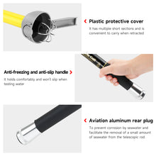 Load image into Gallery viewer, SANLIKE 3m 4m 5m 6m Telescopic Squid Rod Stainless Steel 7-Claw Hooks Portable Anti-slip Handle with Plastic cover Carabiner Fishing Tool