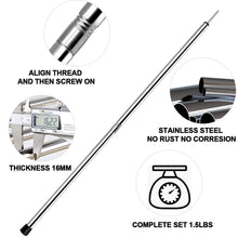 Load image into Gallery viewer, SANLIKE 2 Sets Adjustable Tent Poles Tarpaulin Pole Awning Pole Support Outdoor Camping Accessories Steel Pole Camping Tools