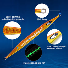 Load image into Gallery viewer, SANLIKE 60g 80g 100g 200g 300g Orange Slow Metal Jig Jig Bait Lure Saltwater Drop Jig Slow Pitch Jig Fishing Lure