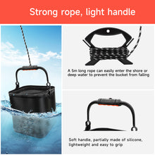 Load image into Gallery viewer, SANLIKE Portable Live Fishing Bucket EVA Thickening Catch Folding Fish Box with Handle Transparent Bag for Outdoor Fishing Tool