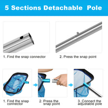 Load image into Gallery viewer, SANLIKE Pool Cleaning Net Skimmer Multifunctional Outdoor Fine Mesh Professional Telescopic Pole Swimming Cleaning Tool
