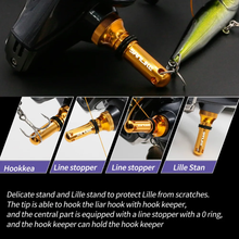 Load image into Gallery viewer, SANLIKE Aluminium Fishing Reel Handle Protection Bracket Corrosion Resistant For Shimao and Daiwa Reels Fishing Accessories