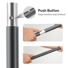 Load image into Gallery viewer, SANLIKE Aluminum Tent Pole 2pc/Set Adjustable Portable Telescoping Tarp Tent Pole Outdoor Awnings Support Tool