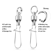 Load image into Gallery viewer, SANLIKE 25pcs Fishing Ball Bearing Swivel High Strength Stainless Steel Corrosion Resistant Lure Connector Fishing Equipment