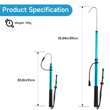 Load image into Gallery viewer, SANLIKE 90cm Fishing Spear Hook Telescopic Stainless Steel Fishing Gaff with String Non-slip Handle Tool Accessories