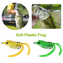 Load image into Gallery viewer, SANLIKE 5PCS Saltwater Freshwater Lures Frog Fishing Lures Soft White Double Hooks Artificial Wildlife Fishing Hooking Tools