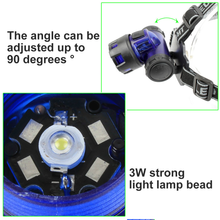 Load image into Gallery viewer, SANLIKE LED waterproof headlamp for outdoor use 3W high power headlamp night fishing headlamp for hiking and fishing