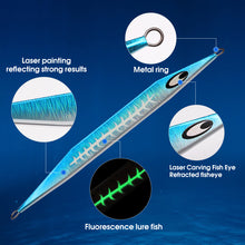 Load image into Gallery viewer, SANLIKE Slow Metal Jig Jigging Bait Fishing Lure Saltwater Falling Jig Slow Pitch Jig Blue 100g 200gFish Lures
