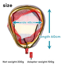 Load image into Gallery viewer, SANLIKE Folding Fishing Nets Adapters Collapsible Handle Landing Dip Mesh Folding Head 12mm Screw PE Net Fishing Accessory Tool