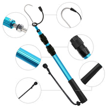 Load image into Gallery viewer, SANLIKE 200cm Fishing Gaff ALuminium Alloy Telescopic Gunsmoke Sea Fishing Stainless Spear Hook Control Tool Landing Gaff with String