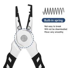 Load image into Gallery viewer, Gold/Silver Tungsten Fishing Pliers - Aluminum Alloy Body with Carbide Cutters, Non-Slip Grip, Includes Safety Lanyard & Case
