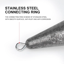 Load image into Gallery viewer, SANLIKE 10pcs Fishing Lead Pendant with Ring Long-Range Anti-Hanging Bottom Sea Rod Throwing Rod Sea Fishing Tools