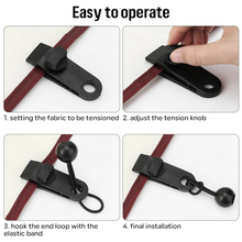 Load image into Gallery viewer, SANLIKE Tarpaulin Clips Heavy Duty Locking Handle Tent Clips Clamps with Ball Stretch Cord for securing tarpaulins Outdoor Tools