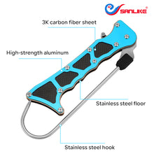 Load image into Gallery viewer, SANLIKE Blue Portable Collapsible Fishing Hook Stainless Steel Fishing Spear Hook Clip Lip Gripper Fishing Accessories