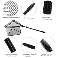 Load image into Gallery viewer, SANLIKE Fishing Landing Net Collapsible Retractable Portable Fish Friendly Triangle Design Nylon Mesh Aluminium Alloy Pole
