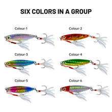 Load image into Gallery viewer, SANLIKE 6pcs Teppan Bait Jigger Lead Metal Jig Slow Jigger Trolling VIB Metal Sequin False Bait Hard Lure