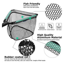 Load image into Gallery viewer, SANLIKE Floating Fishing Net Aluminium Telescoping Foldable Landing Net Retractable Pole Handle and Nylon Mesh Fishing Tools