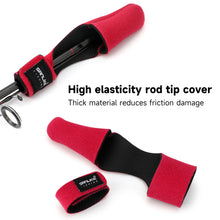 Load image into Gallery viewer, SANLIKE 6Pcs Fishing Rod Tie Holder Straps Reusable Elastic Bandage Belts Fastener Protector Cap Fishing Tools Accessories