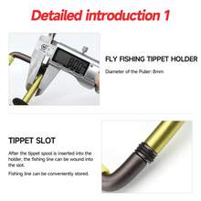 Load image into Gallery viewer, SANLIKE Fly Fishing Tippet Head Gate Dry Fly Fishing Holder Spool Gear for Fly Line Leader Organizer Attach to Fishing Vest