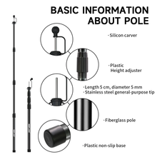 Load image into Gallery viewer, SANLIKE 2 Piece Tent Pole Retractable Ultralight Fibreglass Tarp Pole Canopy Pole Extendable Camping Sub Pole with Accessories
