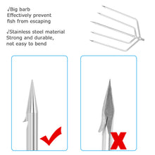 Load image into Gallery viewer, SANLIKE Stainless Steel Fishing Gaff 5 Claws  Multi-function Prong Harpoon Head Sharp Barbed Fishing Spear Hook Tools