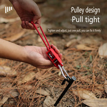 Load image into Gallery viewer, SANLIKE 4pcs 4mm Outdoor Pulley Adjustable Tent Stand Metal Lifting Pulley Highly Reflective Wind Cord Compact and Portable