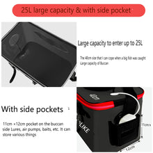 Load image into Gallery viewer, SANLIKE 40cm、50cm Live Fish Box, Fish Barrel EVA Waterproof Material, Water Container for outdoor activities Traveling, Fishing