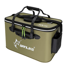 Load image into Gallery viewer, SANLIKE 50CM Portable Folding Fish Bucket EVA Waterproof Material Fishing Box Outdoor Camping Hiking Fishing Tank Fishing Tools