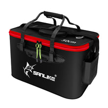 Load image into Gallery viewer, SANLIKE 50CM Portable Folding Fish Bucket EVA Waterproof Material Fishing Box Outdoor Camping Hiking Fishing Tank Fishing Tools