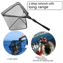 Load image into Gallery viewer, SANLIKE Fishing Landing Net Collapsible Retractable Portable Fish Friendly Triangle Design Nylon Mesh Aluminium Alloy Pole