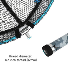Load image into Gallery viewer, SANLIKE Fishing Net Collapsible Black Coated Dip Mesh Portable Handle Landing Net Aluminium Frame Fishing Tackle