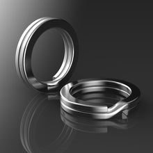 Load image into Gallery viewer, SANLIKE 100pcs Fishing Split Rings 4# to 12# Stainless Steel Solid Ring Jigging Assist Hook Connectors Fishing Tool Accessory