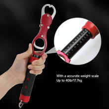 Load image into Gallery viewer, SANLIKE Fish Lip Grip Multifunctional Portable Fishing Gripper 360° Rotatable Rubber Handle Lanyard with Weighing Scale Tackle